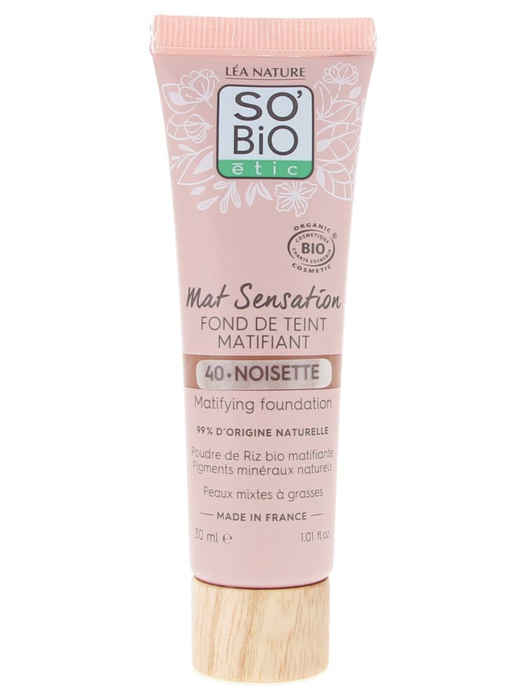 Léa Nature SO BIO étic Mat Sensation Fond de Teint Matifiant Biologique 30 ML - Teinte : Noisette