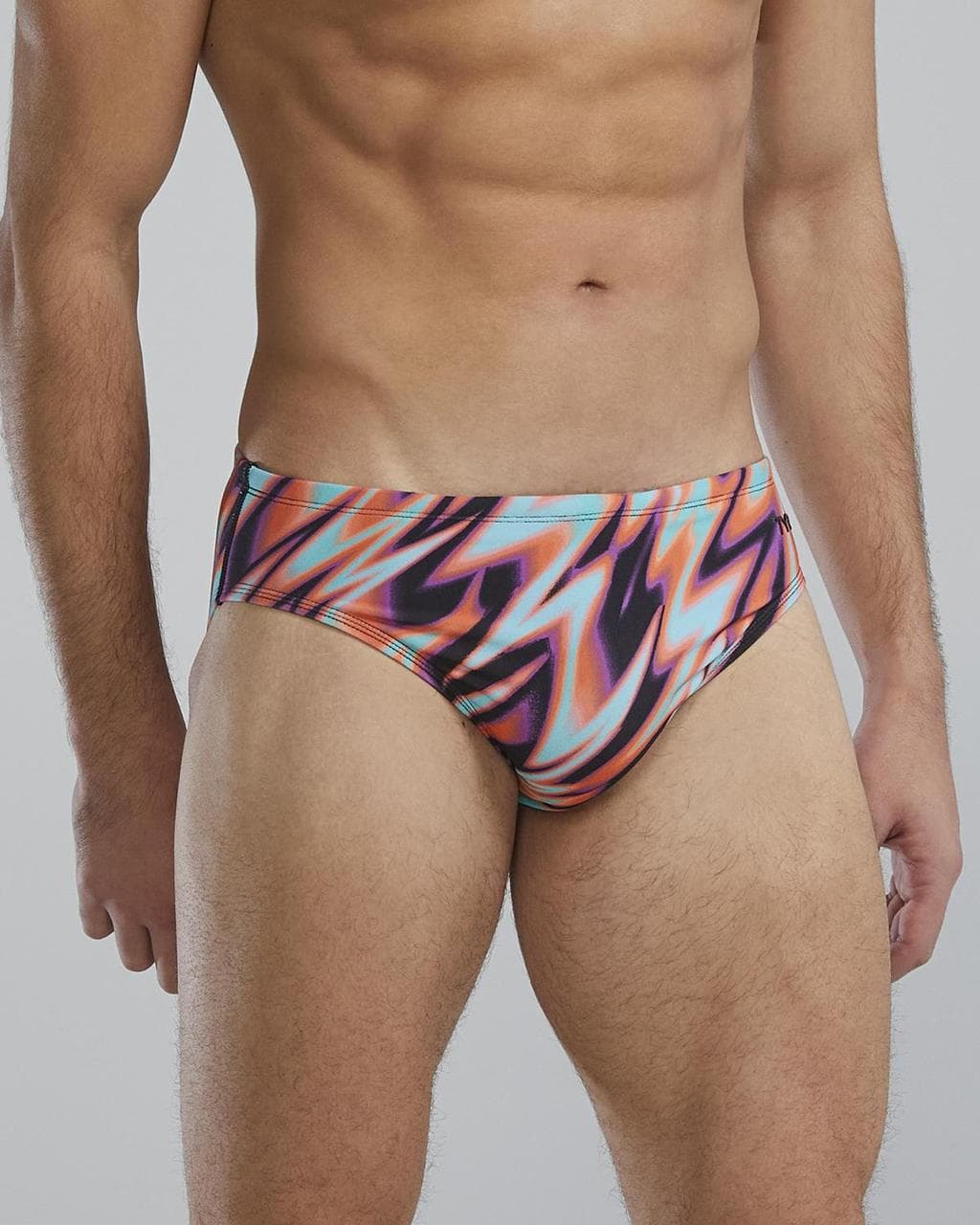 Maillot de bain TYR Durafast Elite Disarray Brief orange lilas blanc - 36
