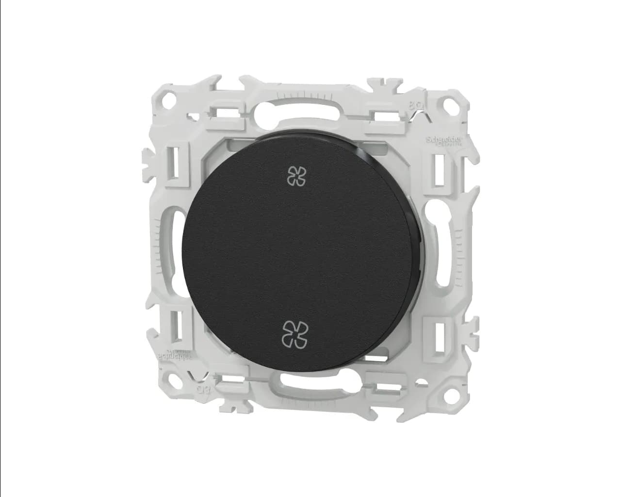 Interrupteur de VMC 2 vitesses Noir onyx Schneider Odace